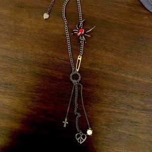 Betsey Johnson spider necklace